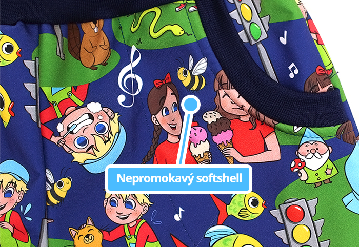 Nepromokavý softshell Karol a Kvído